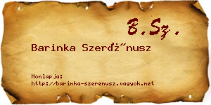Barinka Szerénusz névjegykártya