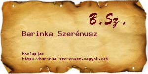 Barinka Szerénusz névjegykártya